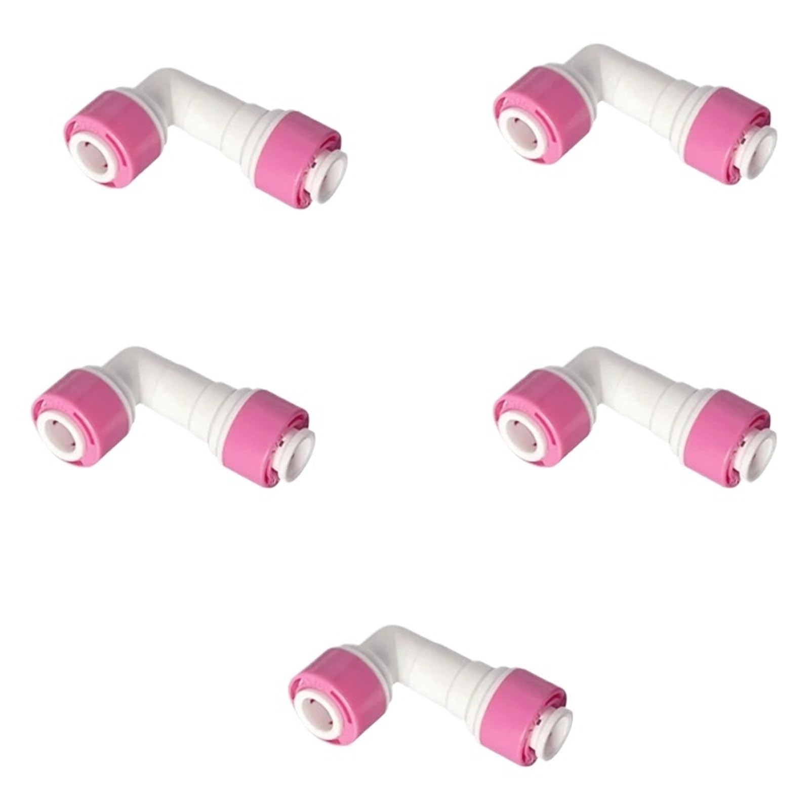 5 piezas de codo válvula retención agua ósmosis inversa, conector acoplamiento rápido manguera 1/4" diámetro exterior, plástico for sistema