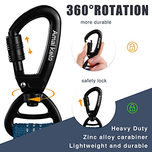 Amai keto Dog Leash,Heavy Duty Dog Leash for Large Medium Dogs -Max 5 Ft Highly Reflective with Car Seat Belt Buckle, 2… - Image 5