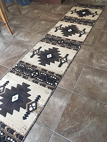 Concord Global Trading Southwest Native American Long Runner Area Rug Beige Berber Brown Concord Design C318 (2 Feet 4 Inch X 10 Feet 11 Inch) #TOP5