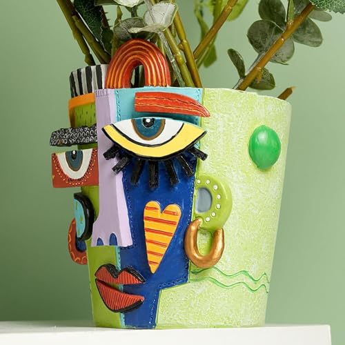 Pot à fleurs en forme de visage pots de décoratifs haut de gamme - 8