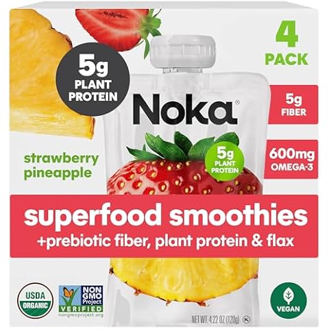 NOKA Superfood Smoothie Pouches (Strawberry Pineapple) 4 Pack Cover
