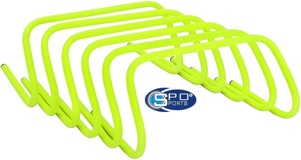 Ospo® Hurdles Agility Hurdles for|Football|Home Gym|All Sports|Fitness|Exercise|Jumping|Hurdles for Training|Hurdles 12 inch|Hurdles for Children|Hurdles 12 inch Set of 6