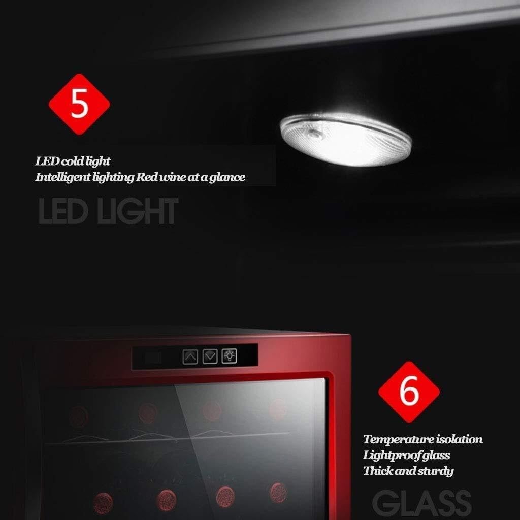8-Bottle Wine Cooler, Quiet Compressor Wine Cellar with Touch Panel, Digital Temperature Control, Freestanding Countertop Wine Chiller