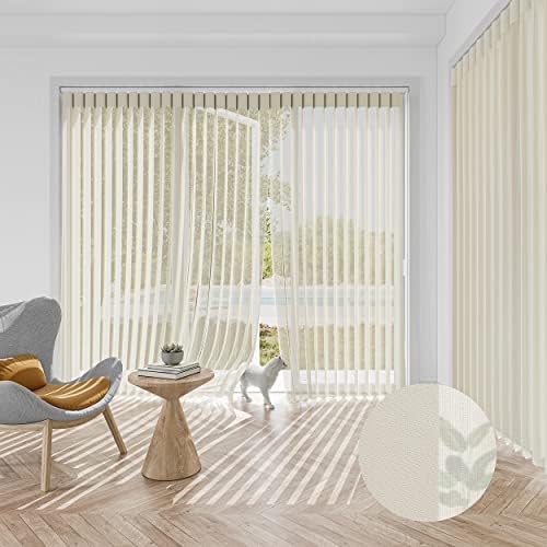 Pasoun Custom Vertical Blinds Shades Cordless Wand Control