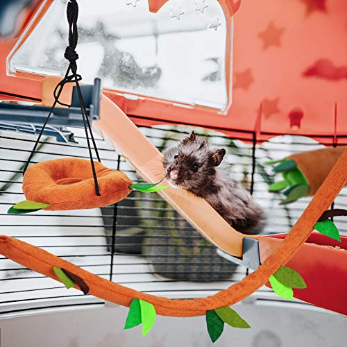 5 Pack Hamster Cage Guinea Pig Cage Accessories, Ferret Cage Toys Hammock Hamster Bed Rat Hamster Bed Hamster Cages Accessories Sugar Glider Toys for Squirrel Hamster Playing Sleeping for Small Pets