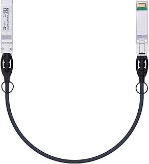 SFP+ Cable, 10G SFP+ DAC, 0.5M(1.64ft), Passive Direct Attach Copper Twinax Cable for Cisco SFP-H10GB-CU0.5M, Ubiquiti UniFi UC-DAC-SFP+, Meraki, Mikrotik, Intel, Fortinet, Netgear, 0.25m-7m
