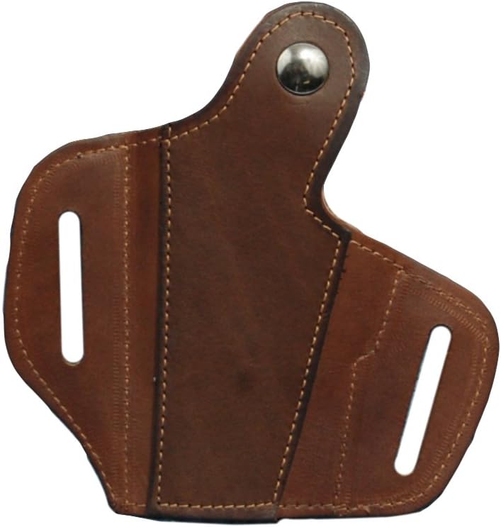 Barsony New Brown Leather Pancake Gun Holster for Mini/Pocket 22 25 32 380
