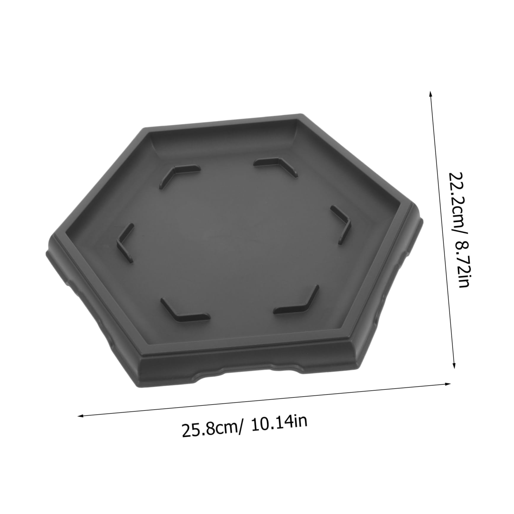 Abaodam 2Pcs Hexagonal Shaped Plant Saucer Tray Durable Humidity Tray for Indoor Plants Planter Trays for Gardening and Home Decoration