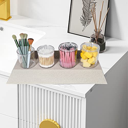 Qtip Holder Storage Canister Clear Plastic Jar For Cotton Ball,Cotton Swab,Cotton Rounds,Floss Picks, Hair Clips,Qtip Dispenser Apothecary Jars,Bathroom Organizer,Makeup Organizer With 6 Labels（15 Oz+20 Oz） #TOP6