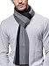 Produktbild WANYING Winter Herbst Herren Strickschal 6% Wolle Gestrickter Schal Casual Business Gentleman - 180 * 30 cm Gestreift Schwarz Grau
