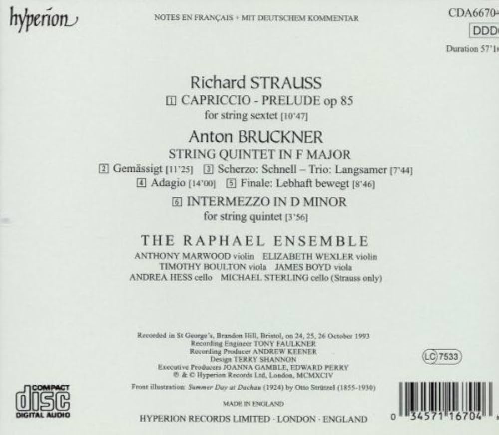 Strauss, Richard [1], Bruckner, Anton, Raphael Ensemble - Bruckner