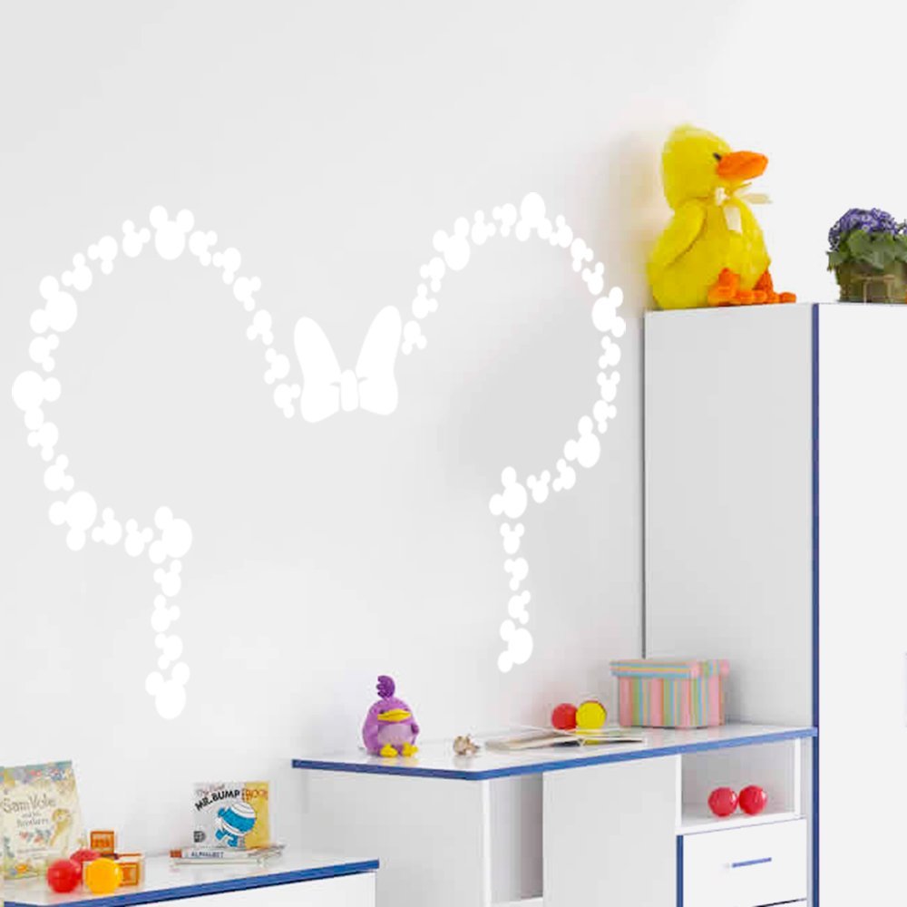 Sticker enfant oreilles de souris pour créer un nid douillet blanc