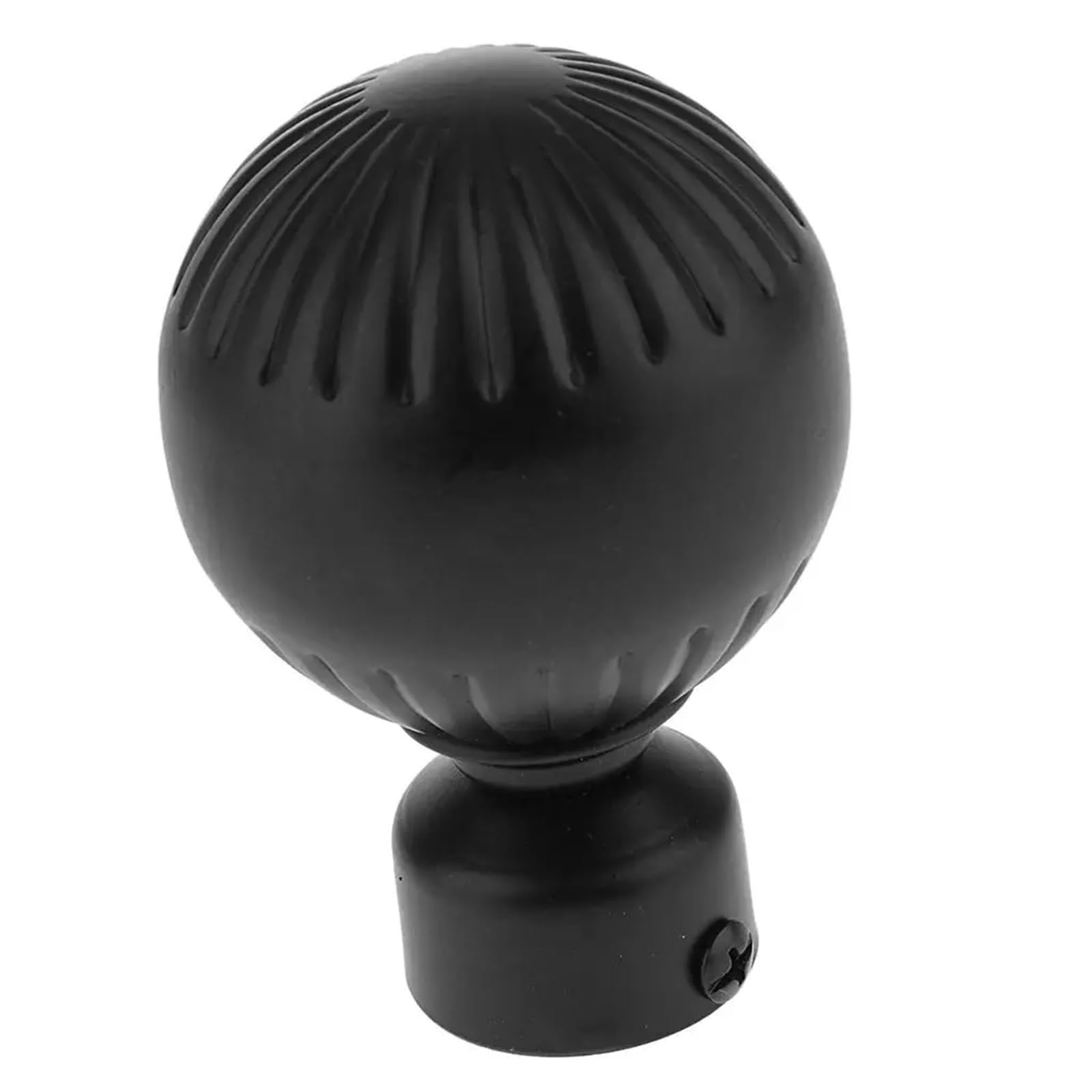 LUYSGBXR Curtain Rod Head Curtain Rod End Unique Design 28mm Diameter Finial Caps Black(Style 01)