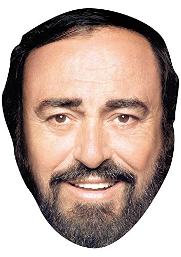 FoxyPrinting Luciano Pavarotti JB Actor Movie Tv Celebrity Cardboard Party Face Mask Fancy Dress