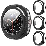Matériaux de haute qualité:Notre coque protection pour Samsung Galaxy Watch 8 Classic 46mm est composé d'un film de protection d'écran en verre trempé de dureté 9h et d'un boîtier en matériau PC de haute qualité, garantissant une excellente résistance aux rayures et une durabilité exceptionnelle. (inclus: vous recevrez 3 coques de protection)