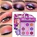 Purple Eyeshadow Palette with Mirror for Eye Makeup,16 Color Blue Green Pink Gold Colorful Matte Glitter Highly Pigmented Korean Natural Rainbow Eye Shadow palette,Blendable-01