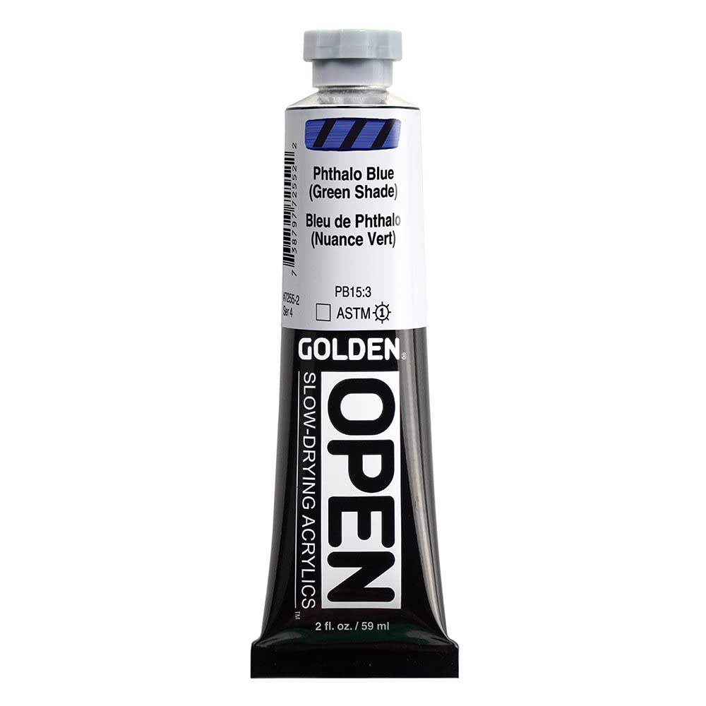 Open 2 Oz Acrylic Color Paints Color: Phthalate Blue (Green Shade)
