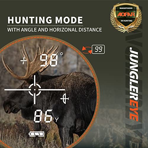 AOFAR HX-1100V Rangefinder for Hunting Archery, 1100 Yards with Angle and Horizontal Distance, High-Precision for Bow Hunting with Range,Speed,Scan Mode,6X,Lightweight,Free Battery,Carrying Case - Thumbnail 3