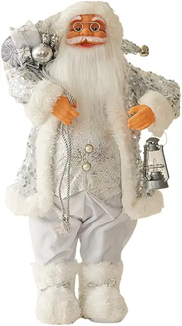 Luxury Santa Claus Figure - Traditional Christmas Decoration Ornament Doll