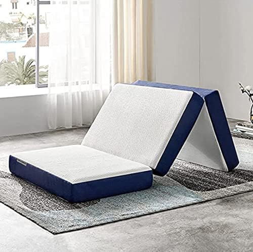 Image of Loom & Needles Tri-fold 6 Inches Double Folding Mattress | Foldable Bed Mattress | Medium Firm Memory Foam Floor Mattress | Cooling Gel Technology | Gymnastic /Picnic /Travel /Yoga /Camping | 72x48x6 Inch