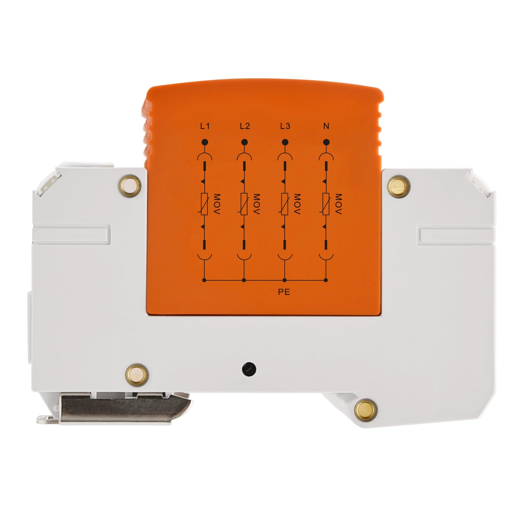 Heschen Dispositivo di protezione da sovratensione SPD, HS-C20, 275VAC 20KA, 4P, Ignifugo, Scaricatore a bassa tensione, Montaggio su guida DIN da 35mm