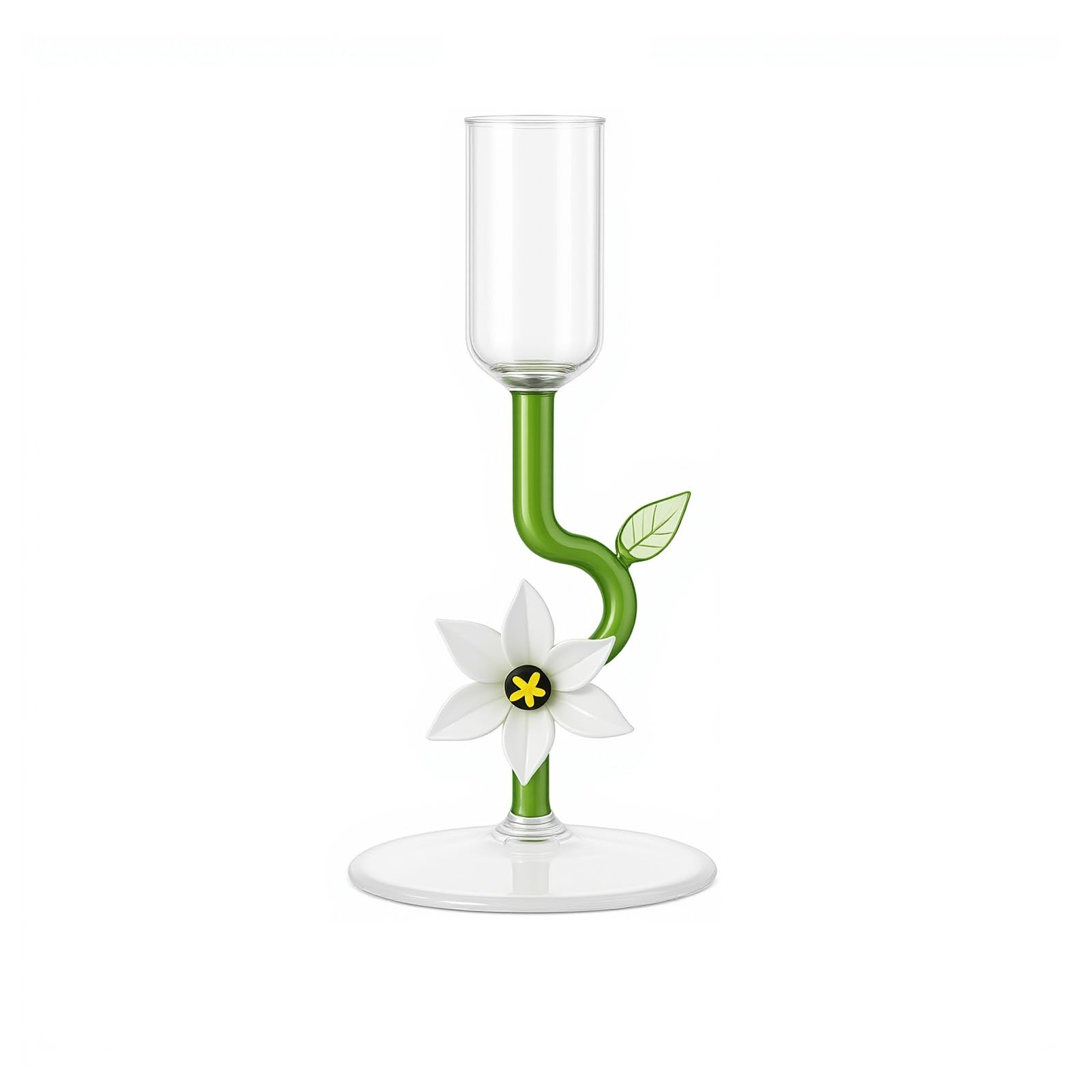 Bougeoirs en verre pour décoration de table de salle à manger