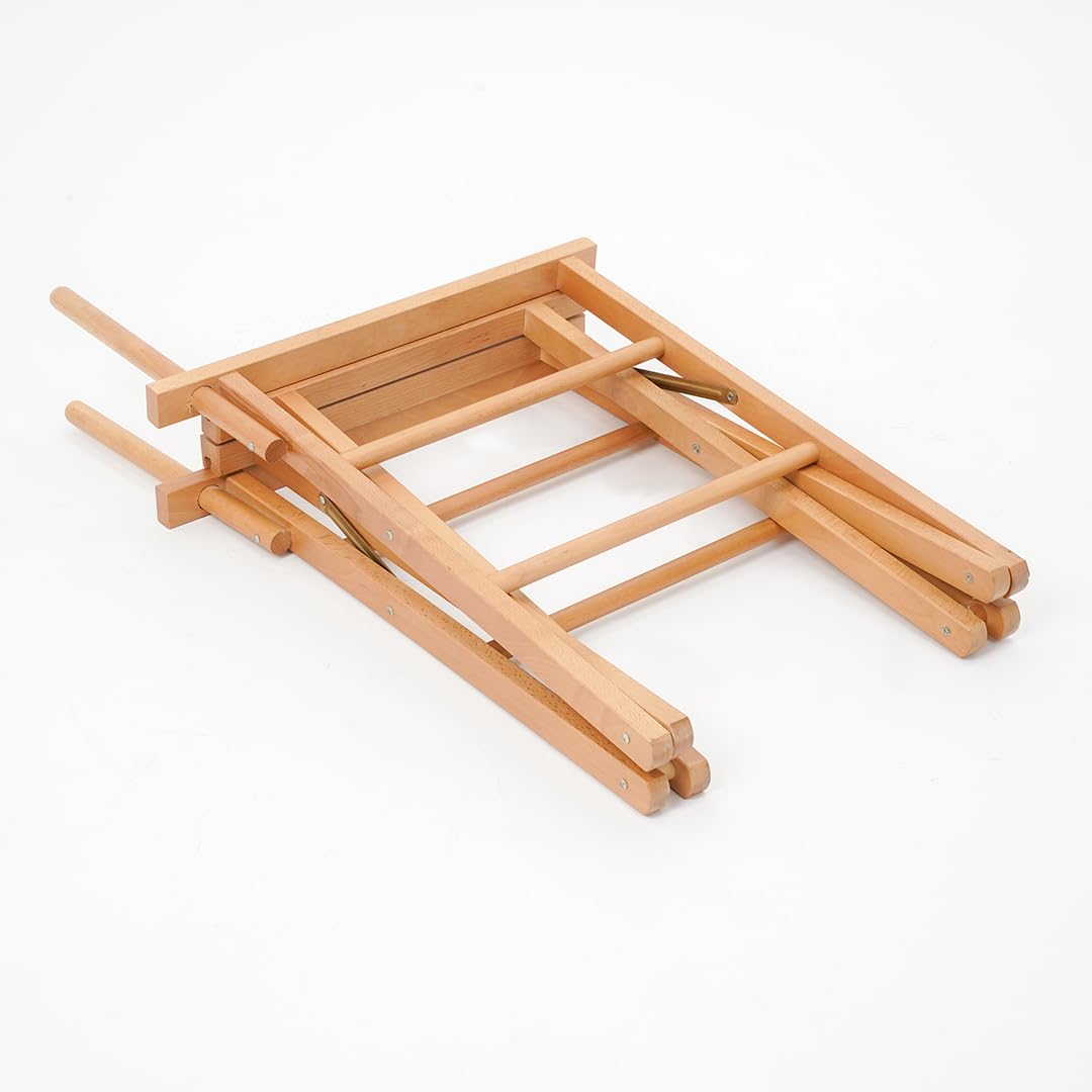 Danieli - Sedia da Regista in Legno per Esterni - Sedie Pieghevoli da Giardino in Legno di Faggio - Telo 100% Acrilico in Diverse Colorazioni - Ideali per Giardino, Terrazza, Spiaggia (Tortora)