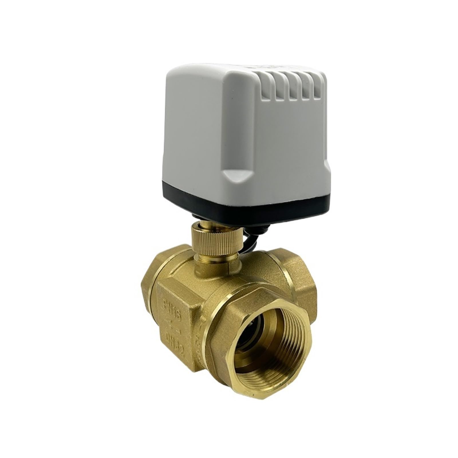 Válvula de bola motorizada DN15 DN20 DN25 DN32 DN40 Válvula de bola motorizada de latón de 3 vías - Control de cable Tipo T Válvula de bola eléctrica impermeable IP65 Piezas de válvulas de apertura y