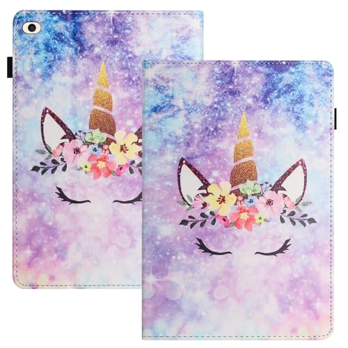 LSPCASA Funda para iPad Mini 1/2/3/4/5 PU+TPU Funda iPad Mini Funda iPad Mini 2 Activación/Suspensión Automática Funda iPad Mini 4 Funda iPad Mini 5 Unicornio