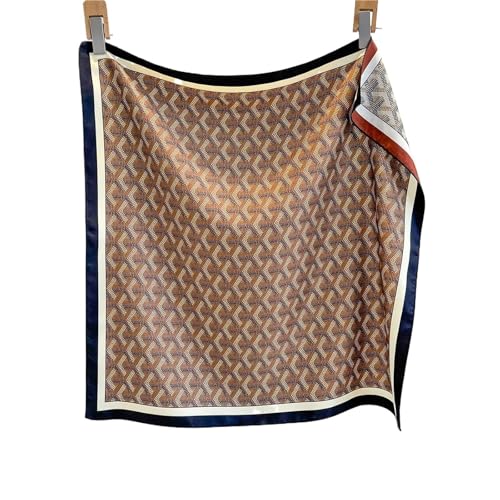 Foulard en soie pour femme au fini satiné imprimé double face élégant