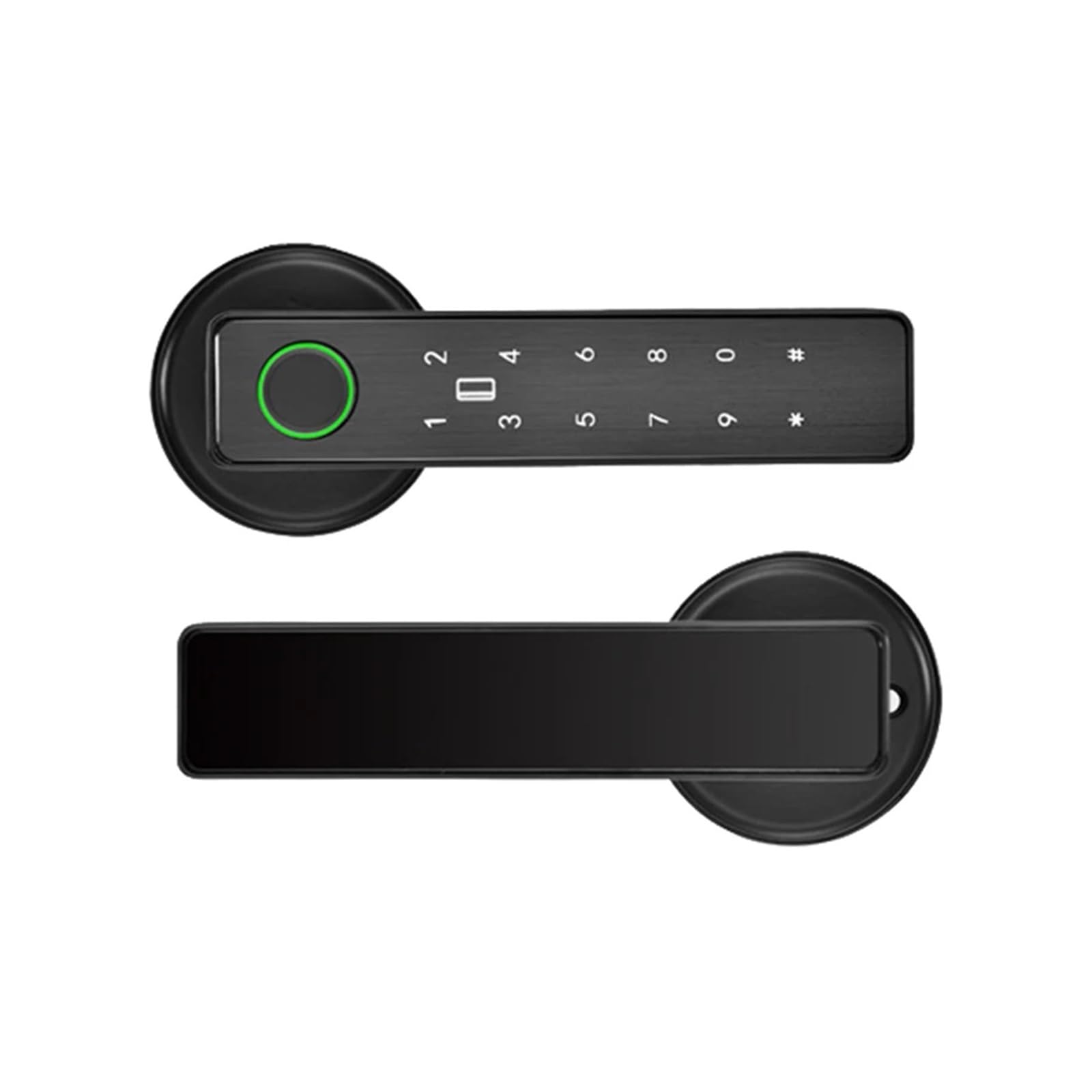 JVDDI Smart Door Handle, Smart Lock for Indoor Home Wooden/Metal Door with Fingerprint Password(Nero)