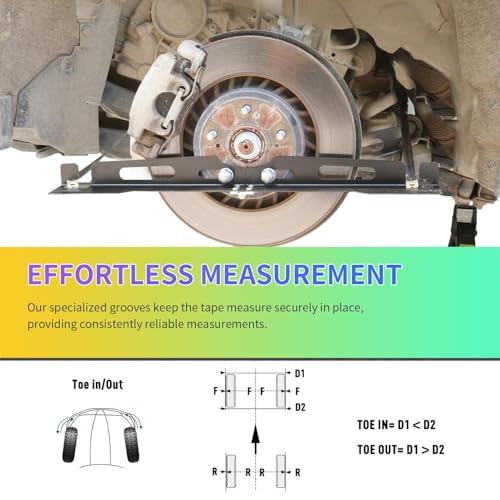Image of 2 Pack Upgraded Wheel Alignment Tool, Car Alignment Toe Plates, Collapsible Wheel Alignment Tool, Heavy Duty Automotive Toe Alignment Tool for Truck, SUV Vehicle