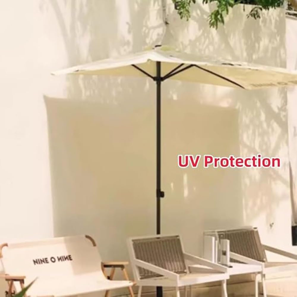 Paraguas semicircular del jardín, toldo Ajustable del Patio al Aire Libre con la Sombra Impermeable del poliéster para el balcón y la Cubierta, Cubierta Resistente al Sol Resistente a los Rayos UV