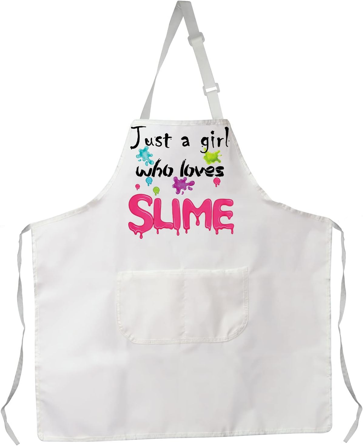 MYSOMYjust a Girl who Loves Slime Apron Slime Lovers Gifts Slime Party Aprons Slime Shop Apron Playdough Lover Apron