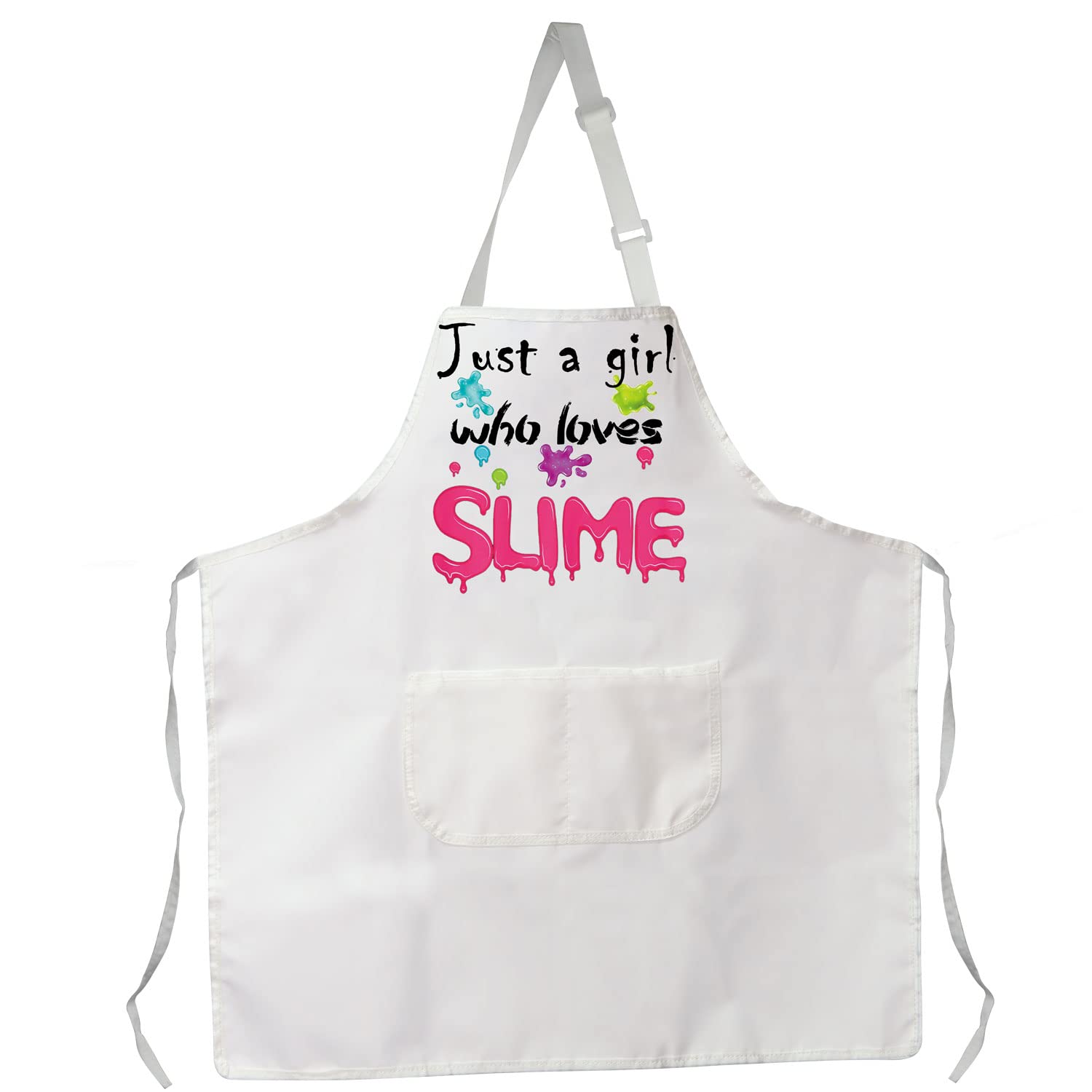 MYSOMYjust a Girl who Loves Slime Apron Slime Lovers Gifts Slime Party Aprons Slime Shop Apron Playdough Lover Apron