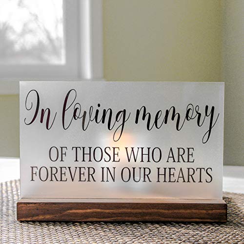 Wedding Memorial Candle In Loving Memory 5x8 Acrylic Sign