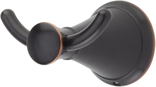 Pfister Saxton BRHGL1Y - Gancho para toallas de baño de doble gancho, montaje en pared, atornillado, acabado de bronce toscano