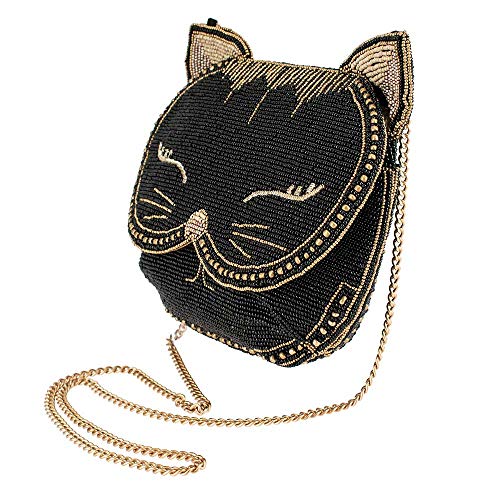 Mary Frances Womens Whiskers Earbud case for Women, Magnet closure, Handmade Design, Women's Fashion, Coin Purse, Small Purse4