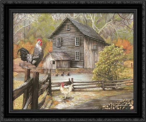 Wargo Ed 36x28 Negro Decorado Lienzo Lienzo Arte Título Abajo en la Granja I