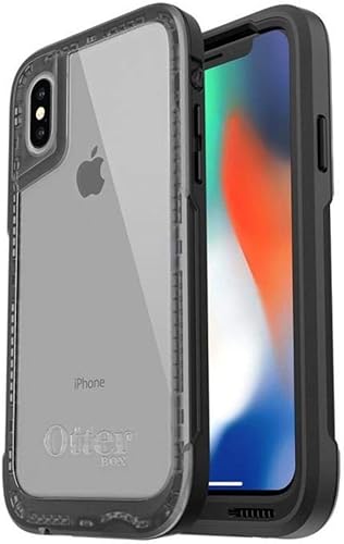 OtterBox Pursuit - Carcasa para iPhone X, color negro y transparente a prueba de polvo