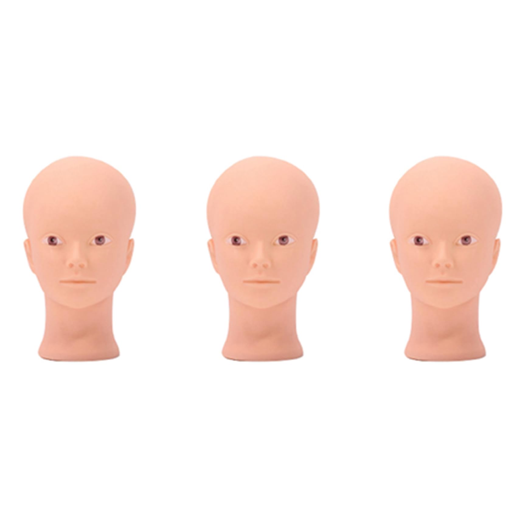 Tête de formation extension de cils réutilisable en silicone pour école de beauté x3 - 6