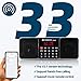 Retekess TR602 Digital Radios, Radios Portable AM FM, Stereo Rechargeable Radio Supports Wireless TF USB Port, Sleep Timer and Hand-Free for Home or Outdoor