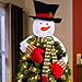luck sea Christmas Tree Topper Snowman Hugger - Xmas/Holiday/Winter Wonderland Party Decoration Ornament Supplies