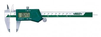 INSIZE 1119-150 الفرجار الإلكتروني مع شريط العمق المستدير ، 0 - 6 "/ 0 -150 مم