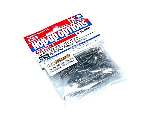 Tornillos de titanio Tamiya TB-04 PRO reducen peso y aumentan rigidez en chasis 84360