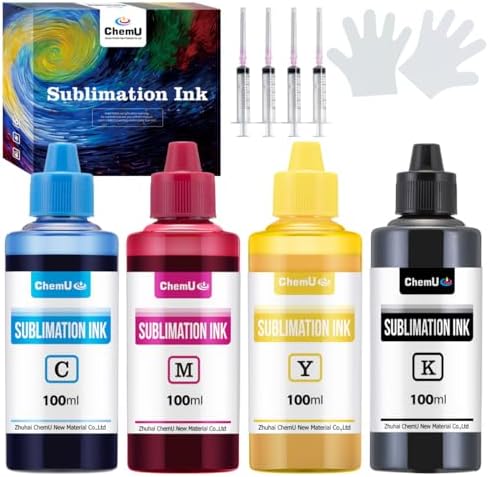 Encre De Sublimation A-SUB Haute Capacité Pour Imprimantes Epson EcoTank - Modèles ET-2760, ET-2720, ET-2800, ET-2803 Et Bien D'autres - Noir 150ml, CMY 100ml