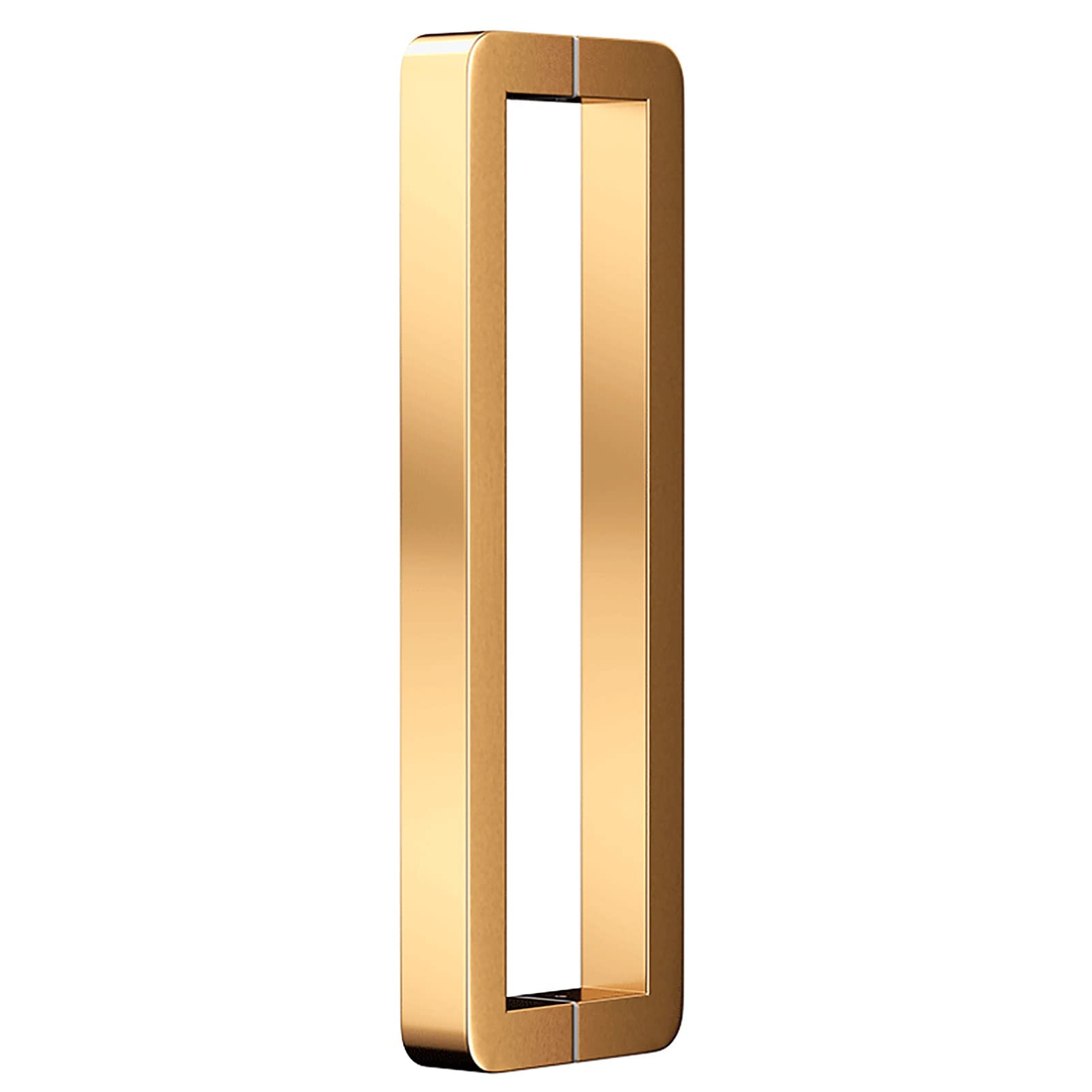 CWCQGH Glass Shower Gate Push Pull Bar,Barn Office Sliding Door Handles - Double Sided H Shape, Stainless Steel, Modern Square Tube,Gold-92.5cm/36.4in
