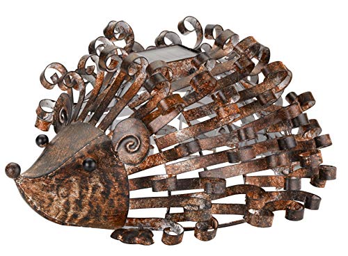 Figurine Hérisson Métal Lumineux LED à Couleur Changeante