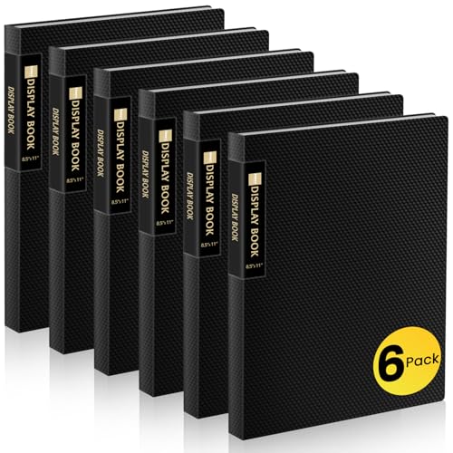 Sooez 6 Pack Binder with Plastic Sleeves 18Pocket, Displays 36 Pages 8.5x11