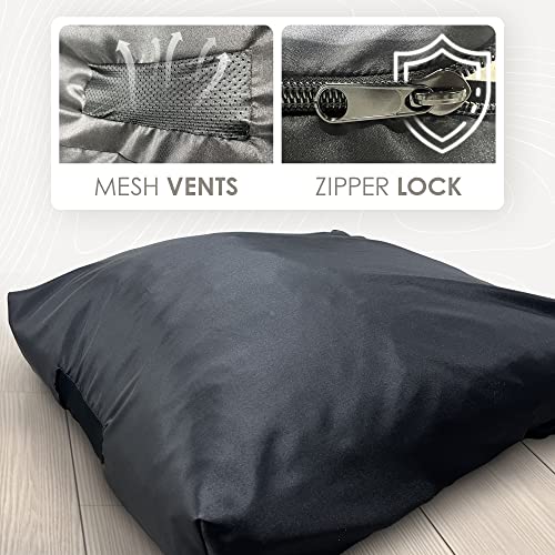 FoamTouch Black Crash Pad with Foam Blocks for Therapeutic Sensory Needs - Kids and Adults Water Resistant Cover